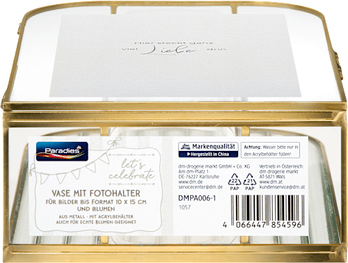 Vase mit Foto  Paradies