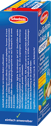 Gedächtnis + Fokus Spray  Schaebens