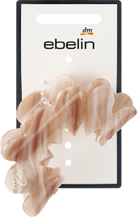 Haarklammer Wolkenform marmoriert, braun ebelin