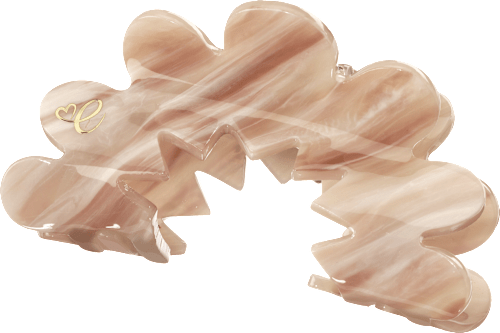 Haarklammer Wolkenform marmoriert, braun ebelin