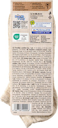 Sneakersocken mit Leinen beige Gr. 35-38 Fascino