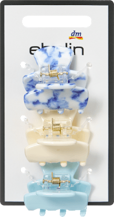 Haarklammern midi, hellblau/creme ebelin