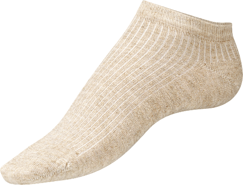 Sneakersocken mit Leinen beige Gr. 39-42 Fascino