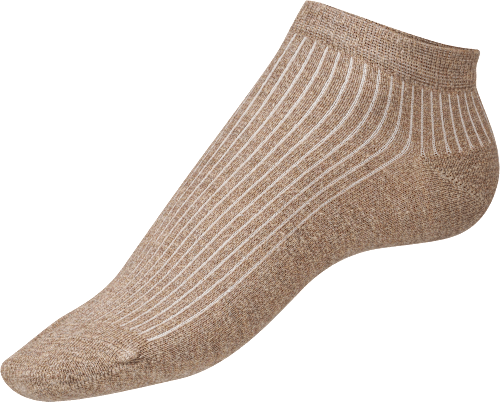 Sneakersocken mit Leinen braun Gr. 35-38 Fascino