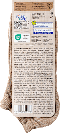 Sneaker Socken mit Leinen braun Gr. 35-38 Fascino