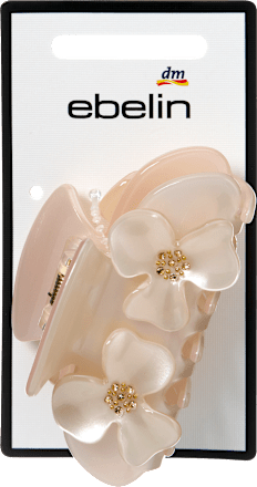 Haarklammer mit Blumen-Applikation, creme ebelin