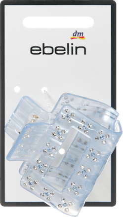 Haarklammer mit Cut-Out & Glitzer, hellblau ebelin