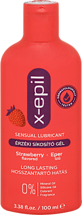 Érzéki síkosító gél, eper ízű X-Epil