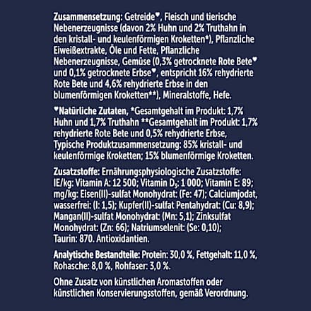 Trockenfutter Katze mit Huhn & Truthahn - doppelt lecker delicieux duos Felix
