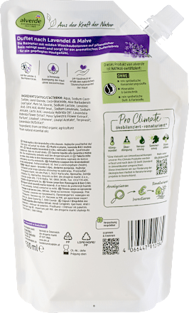 Flüssigseife Lavendel, Malve Nachfüllpack alverde NATURKOSMETIK