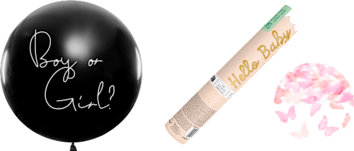 Party-Dekorationsset "Gender Reveal" Mädchen, rosa 2tlg PartyDeco