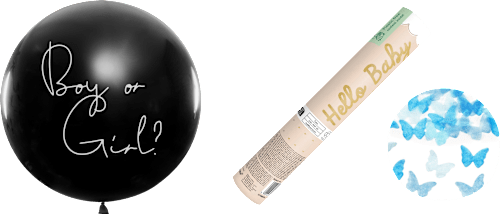 Party-Dekorationsset "Gender Reveal" Junge, blau 2tlg PartyDeco