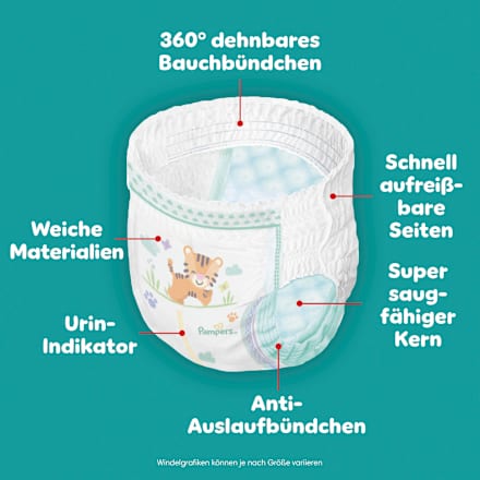 Baby Pants Baby-Dry Gr. 8 (17+ kg) Pampers baby-dry