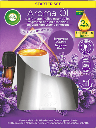 Lufterfrischer Aroma-Öl Diffuser Starter-Set Bergamotte & Lavendel AIR WICK