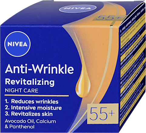 Revitalizáló éjszakai arckrém Anti-Wrinkle 55+ NIVEA