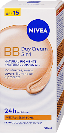 BB denný krém 24h Moisture 5v1 s OF 15 - tmavý odtieň NIVEA