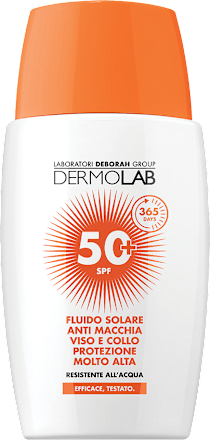 Fluido solare anti macchia viso e collo SPF50+ DERMOLAB