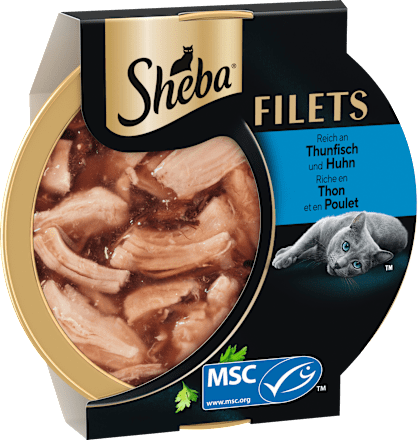 Nassfutter Katze Huhn Filets mit nachhaltigem Thunfisch Sheba