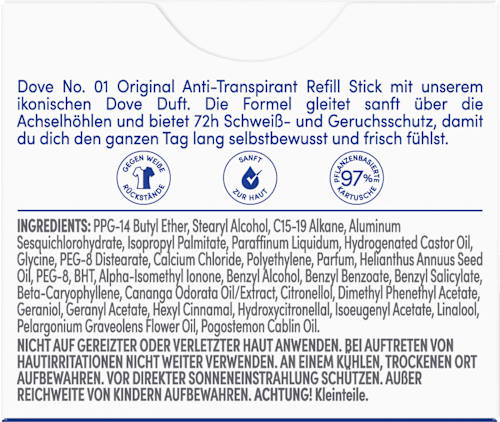 Antitranspirant Deostick Original, Nachfüllpack Dove