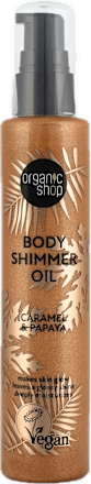 Olje za telo z bleščicami Caramel & Papaya organic shop