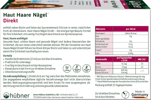 Haut Haare Nägel Direktsticks 15 St hübner