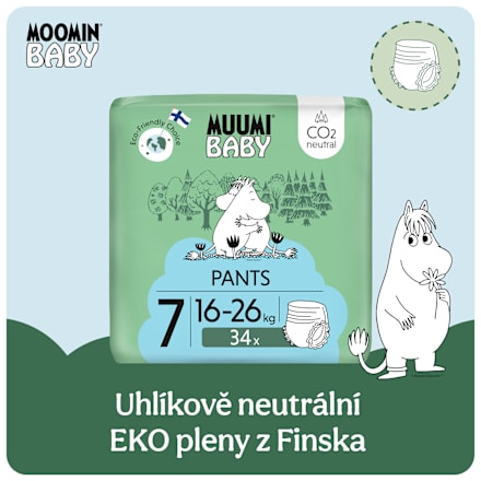plenkové kalhotky velikost 7, 16-26 kg Muumi Baby