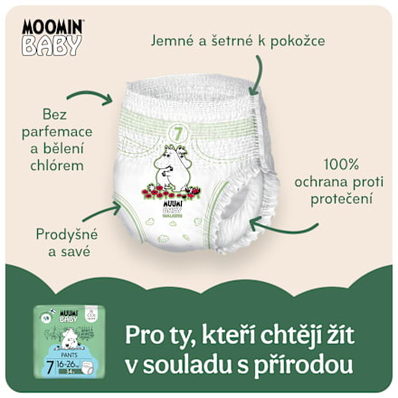 plenkové kalhotky velikost 7, 16-26 kg Muumi Baby