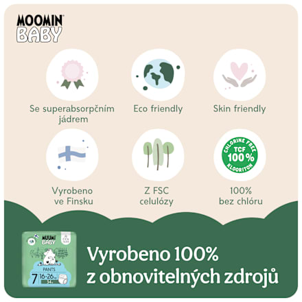 plenkové kalhotky velikost 7, 16-26 kg Muumi Baby