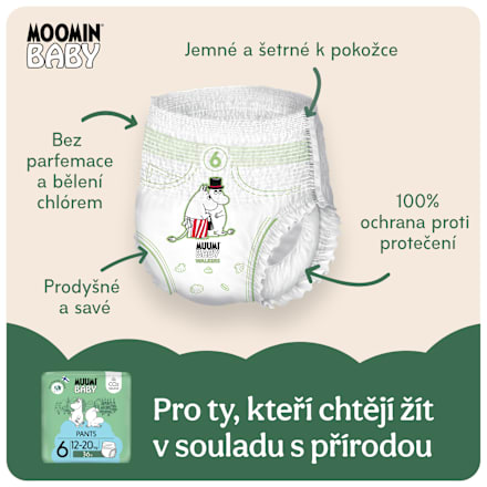 plenkové kalhotky velikost 6, 12-20 kg Muumi Baby