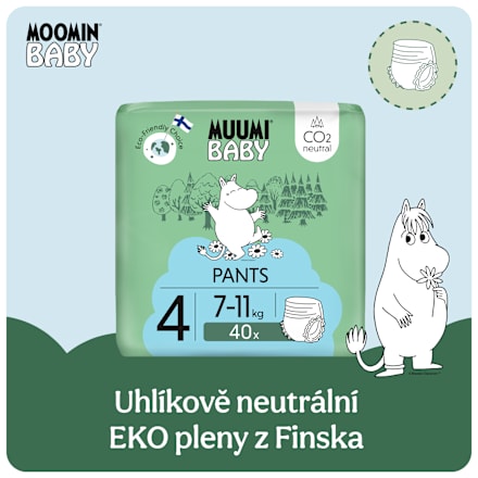 plenkové kalhotky velikost 4, 7-11 kg Muumi Baby