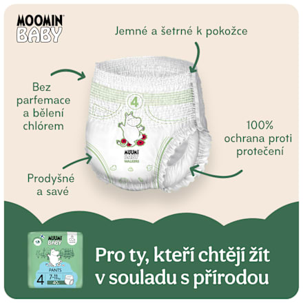 plenkové kalhotky velikost 4, 7-11 kg Muumi Baby