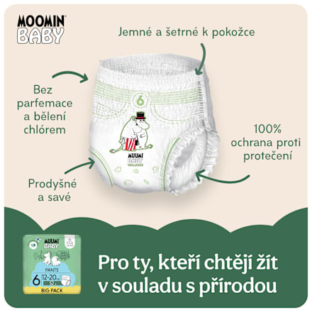 plenkové kalhotky velikost 6, 12-20 kg Muumi Baby