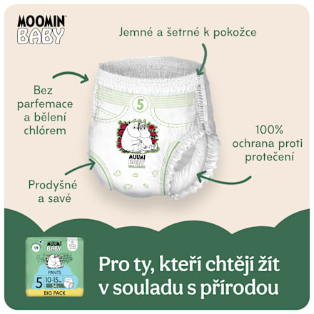 plenkové kalhotky velikost 5, 10-15 kg Muumi Baby