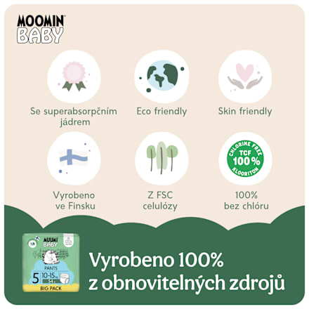 plenkové kalhotky velikost 5, 10-15 kg Muumi Baby