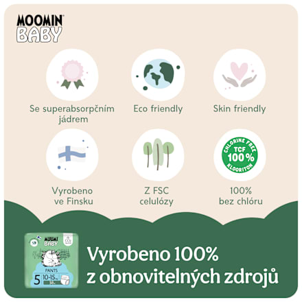 plenkové kalhotky velikost 5, 10-15 kg Muumi Baby