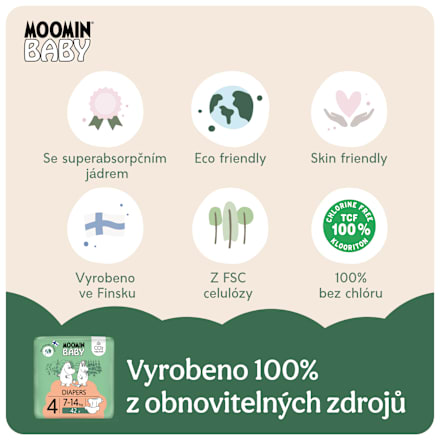 pleny velikost 4, 7-14 kg Moomin Baby