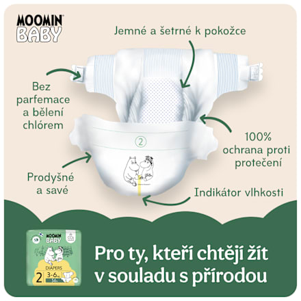 pleny velikost 2, 3-6 kg Moomin Baby