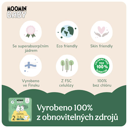 pleny velikost 2, 3-6 kg Moomin Baby