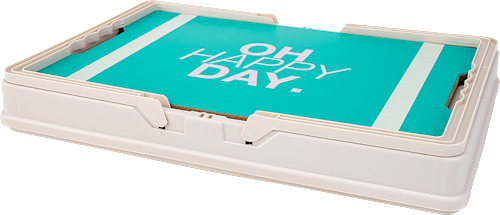 Picknickkorb mit Ablagetablett, mehrfarbig (37,5x25x20 cm) Dekorieren & Einrichten