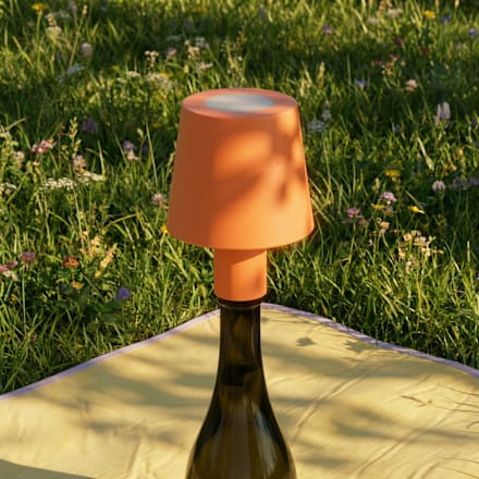 Lampenschirm, Flaschenaufsatz aus Kunststoff, orange (10,5x10,5x14 cm) Dekorieren & Einrichten