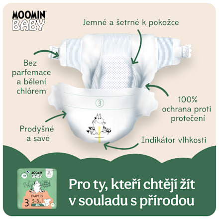 pleny velikost 3, 5-8 kg Moomin Baby