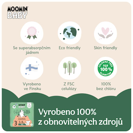 pleny velikost 3, 5-8 kg Moomin Baby