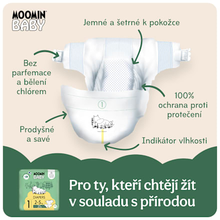 pleny velikost 1, 2-5 kg Moomin Baby