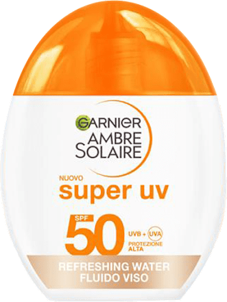 Super UV fluido viso con tinta SPF50  GARNIER AMBRE SOLAIRE