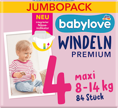 Scutece premium, mărimea 4 maxi, 8-14 kg babylove