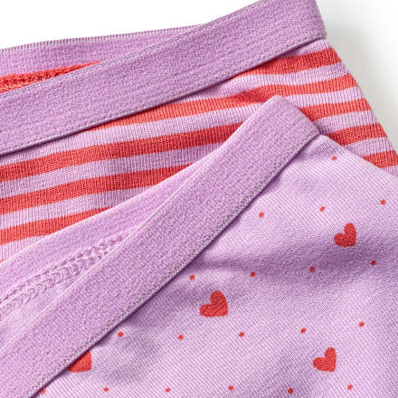 Pantys mit Herz-Muster & Streifen, lila + rot, Gr. 98/104 ALANA