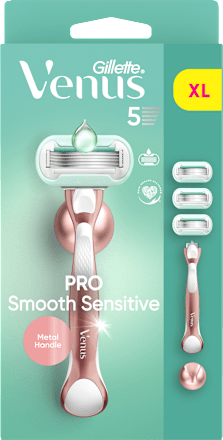 Dámsky holiaci strojček PRO Smooth Sensitive Rosegold + 3 náhradné holiace hlavice Gillette Venus