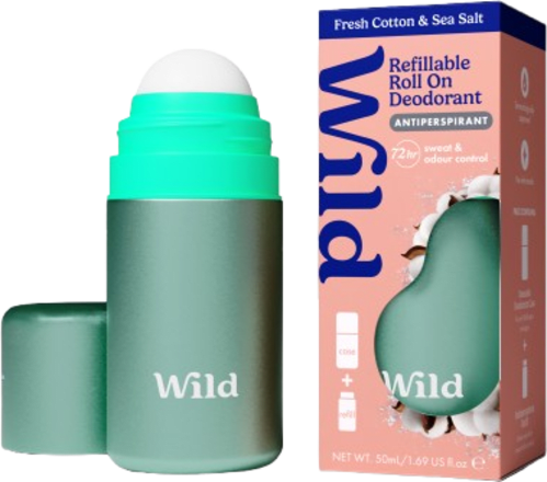 Deodorante roll-on starter pack Fresh cotton & Sea salt Wild
