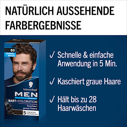Bart-Coloration - Nr. 80 Dunkelbraun Schwarzkopf Men Perfect