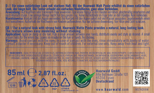 Haarwachs Blue Wax Natürlicher Look HAARWALD